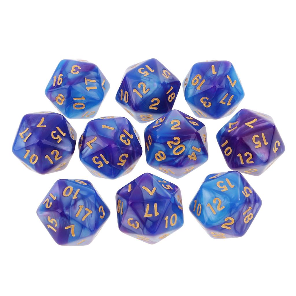 Board Game Live - 10pcs Polyhedral 20 Sided Dice D20