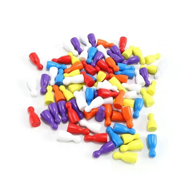 100 Pcs Colorful Wooden Chess  - Board Game Root 评论和价格