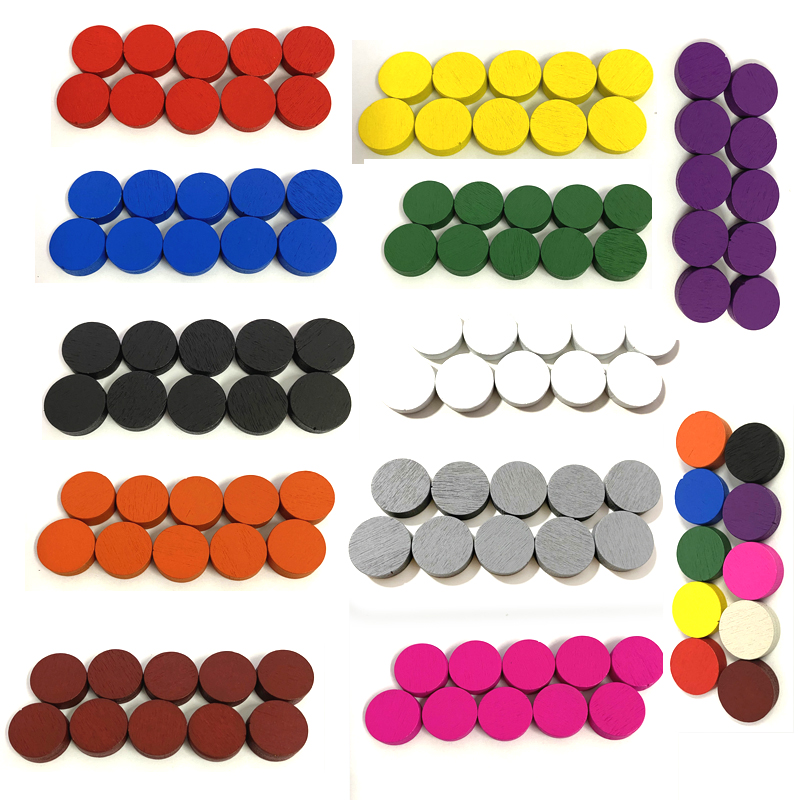 50pieces 15*5MM 11 Colors Wood - Board Game Root 评论和价格