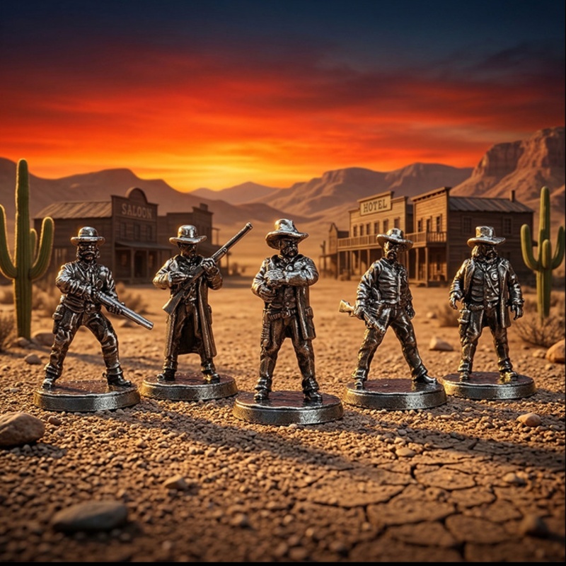 Wild West Metal Miniatures Set - Board Game Wild Wild 评论和价格