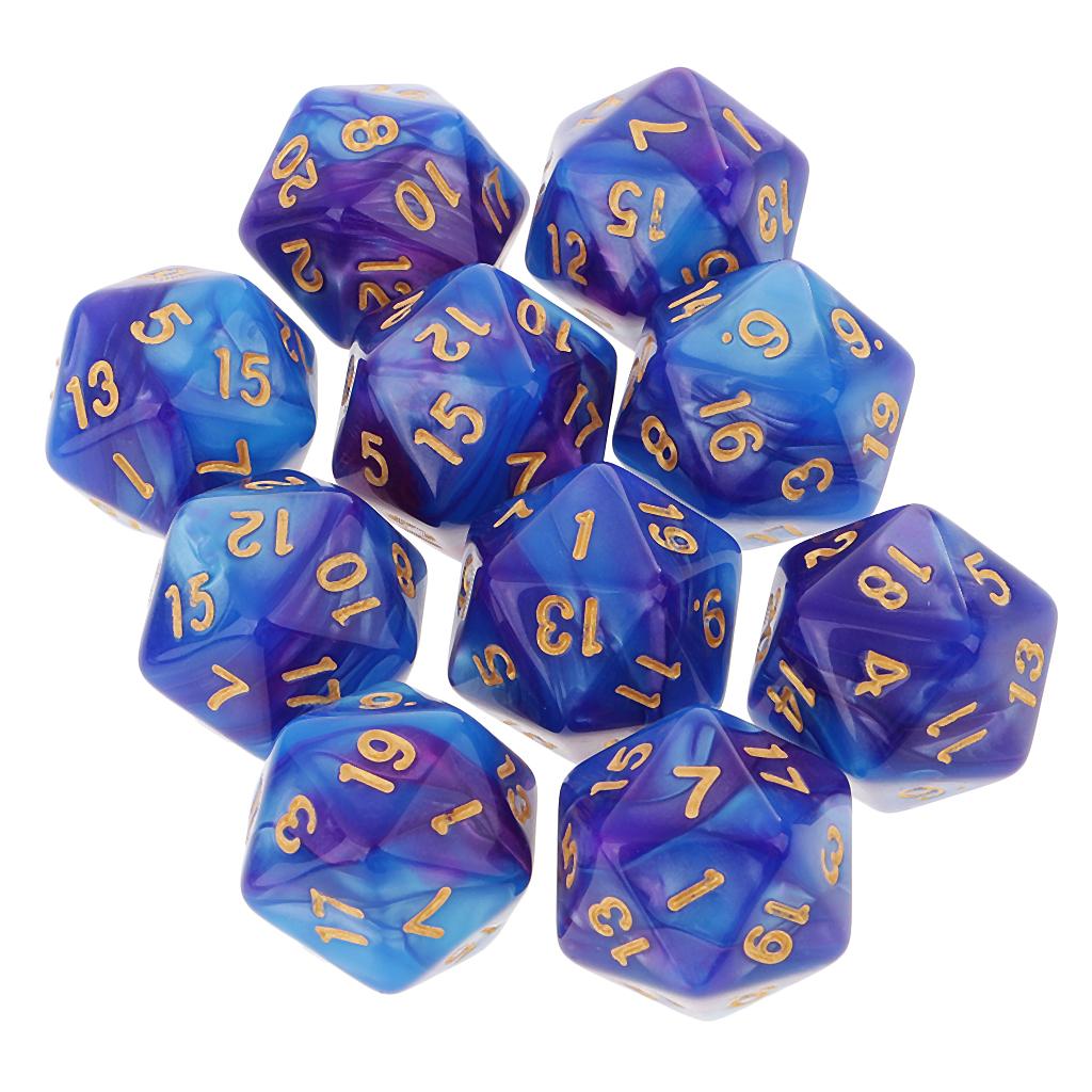 10pcs Polyhedral 20 Sided Dice - Board Game Live 评论和价格